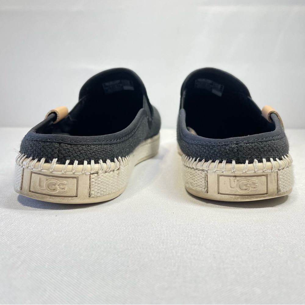 Ugg Womens Delu Black Woven Flat Slip-On Sneakers Shoes Size  7 Medium 1125093 - Picture 3 of 9